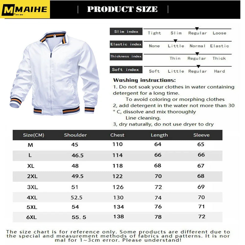 Jackets Men Spring Autumn Fahsion Outwears Fashion Ropa Hombre Coats Motorcycle Racing Windbreaker Jacket For Men Plus Size 6XL