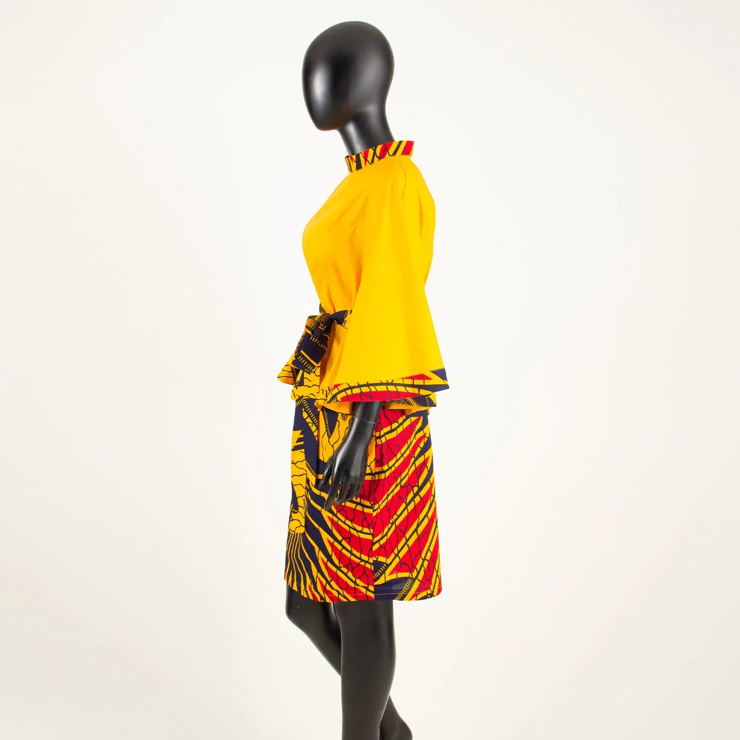 Women`s Casual African Clothing Traditional Set Dashiki Print Shirt and Ankara Skirt 2 Piece Tribal Outfits S2026009