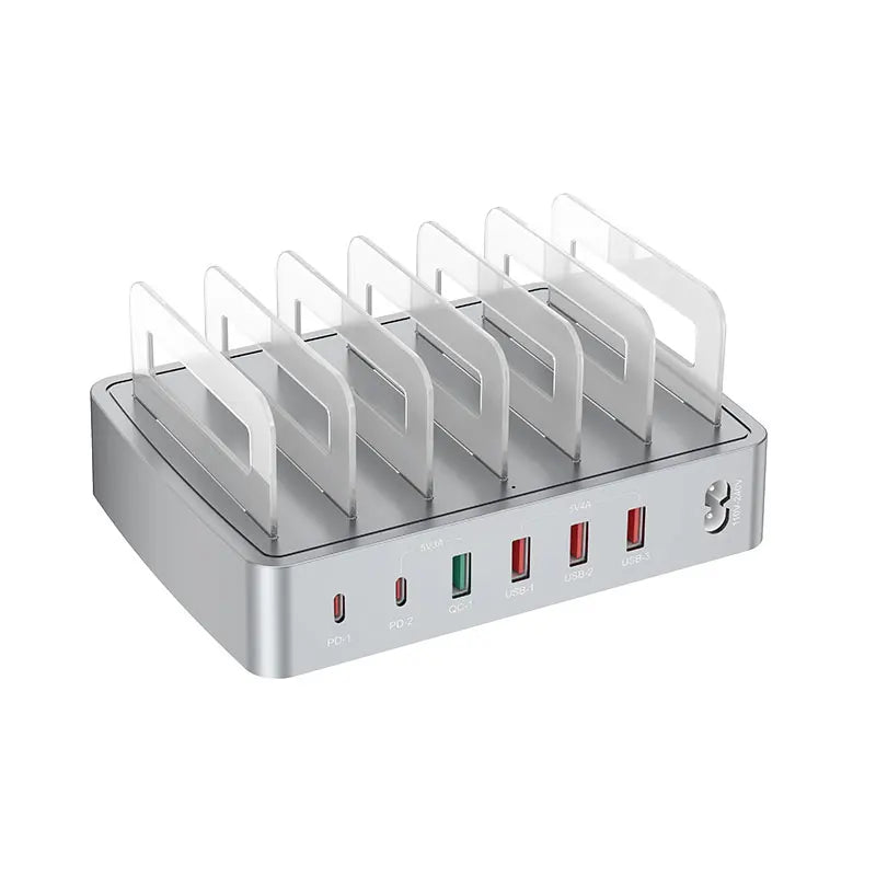 6IN1 Universal 72W 6 Port Multi USB Type C QC3.0 Charger PD Fast Charging Dock Station for Iphone 16 15 14 13 12 Pro Max Samsung