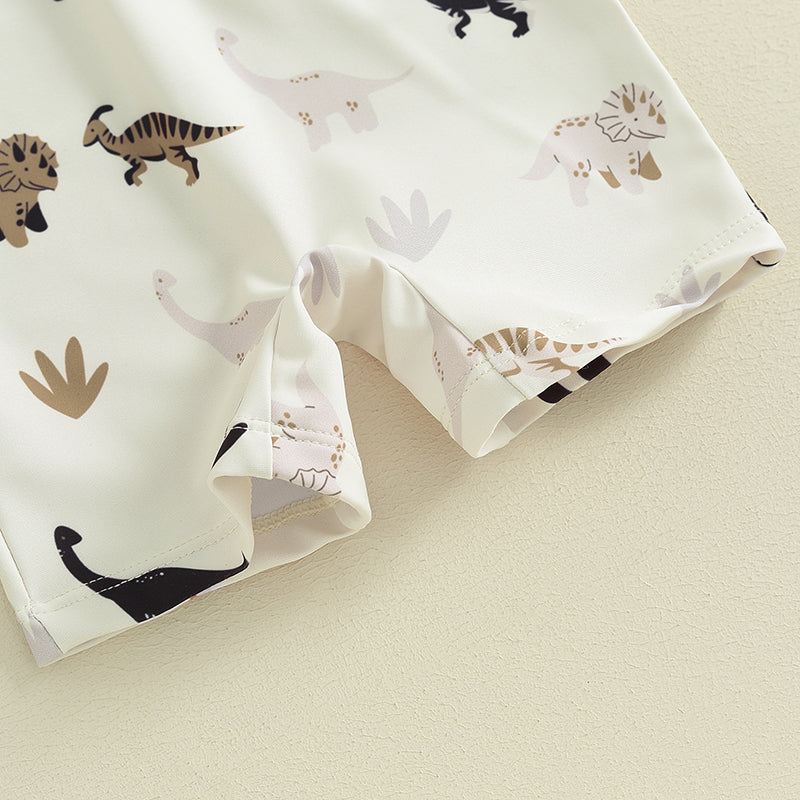ma&baby 0-3Y Newborn Infant Toddler Baby Boy Girl Swimsuit Dinosaur Coconut Tree Short Sleeve Swimwear Beachwear Bathing Suit