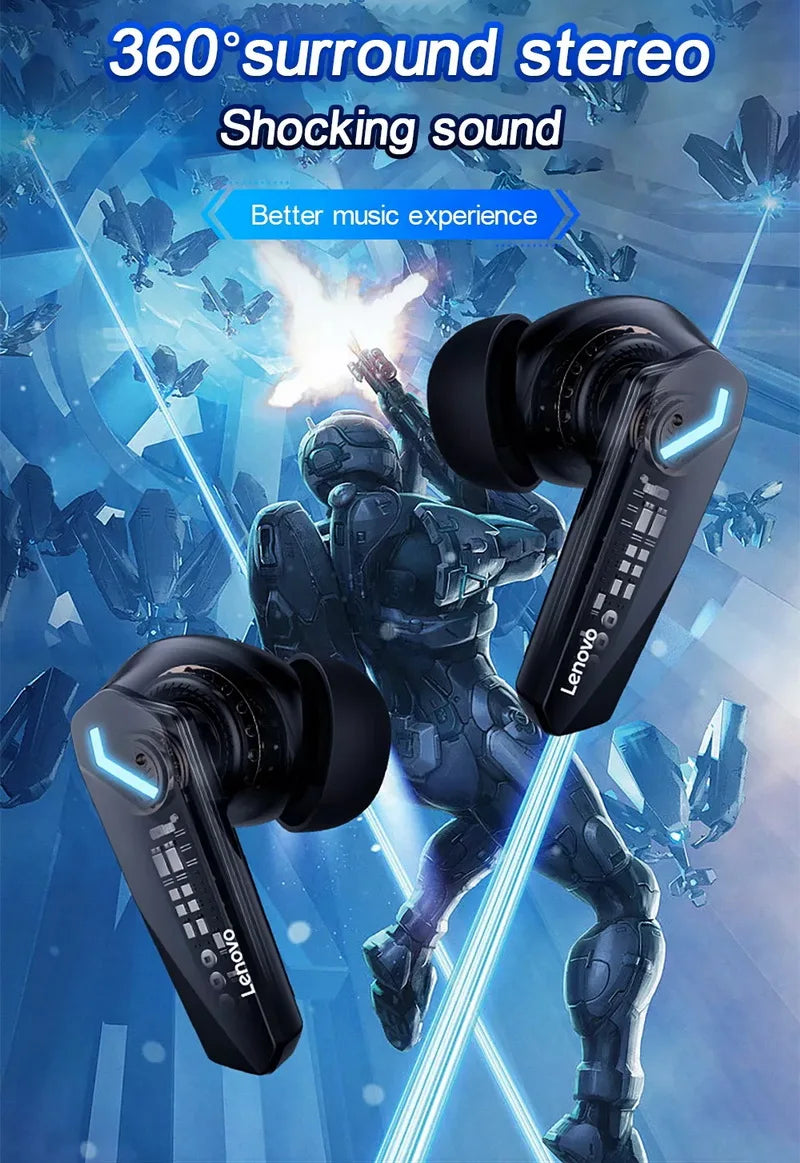 5PCS Original Lenovo GM2 Pro Wireless Bluetooth Earphones Stereo Noise Reduction Universal Sports Headset Microphone for Xiaomi