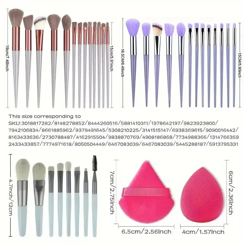 13 Makeup Brushes with Bag Quick-drying Ultra-soft Beauty Tools Portable Makeup Brush Set