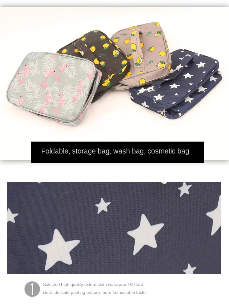 Waterproof Portable Women Makeup Bag High Capacity Toiletries Organizer Storage Cosmetic Cases Zipper Wash Beauty Pouch Travel