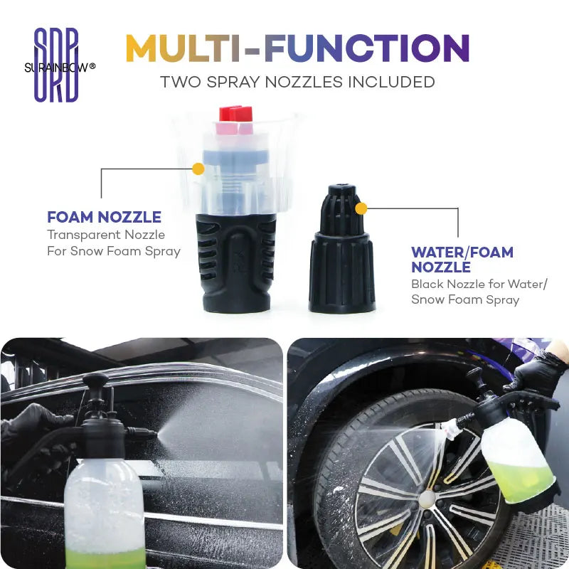 Continuous Hand Pump Pressure Sprayer, Hand held Garden Sprayer for Home, Lawn, Garden, Car Detailing and More, 2 L / 0.5 Gallon