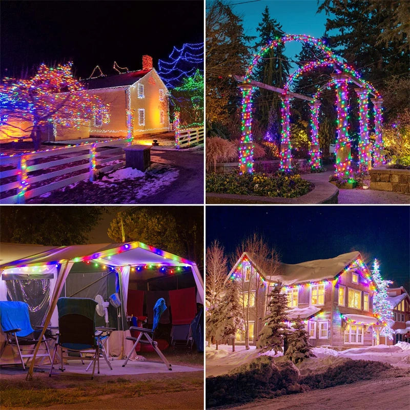 7m/12m/22m/32m/52m/102m LED Solar String Light Outdoor Garden Fairy Lights 1000 Leds Waterproof Lamp for Christmas Party Decor
