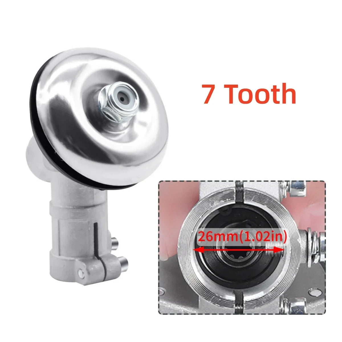 26mm/28mm 7/9 Teeth Trimmer Gearbox Gearhead Brushcutter Grass Trimmer Replace Gear Head Lawn Mower Parts Gardening Tool