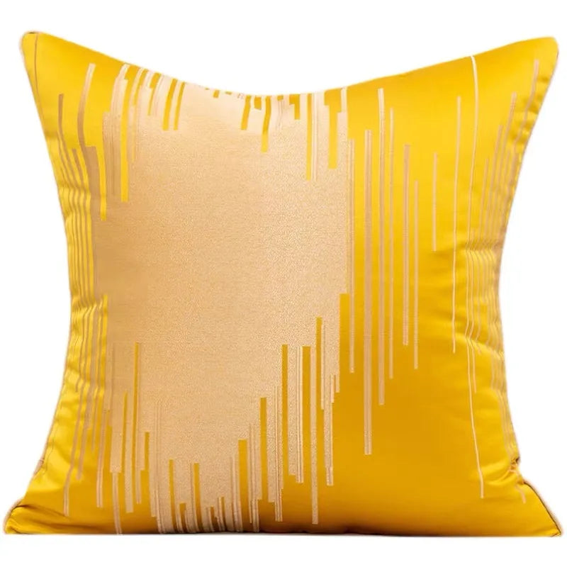 Stripe Jacquard Square Cushion Cover, Beige, Grey, Brown, Pillow Covers for Sofa, Car, Living Room, Hot Popular