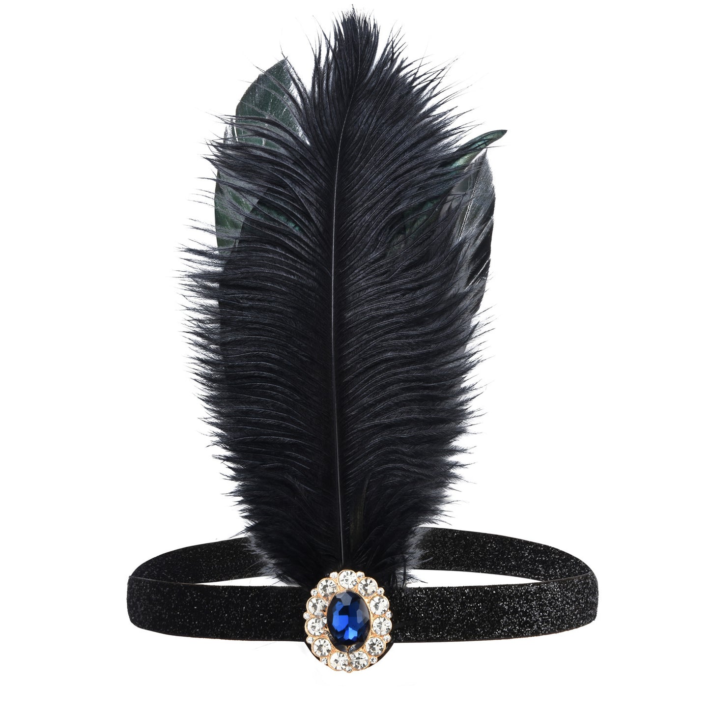 Headband 1920s Makeup Ball Decoration Feather Headband Gatsby Single Party Ladies Headwear Dress Up Feather Headband