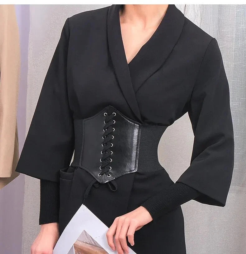 Elastic Loose Ladies Waist Belt Summer Versatile Decoration Dress Western Suit Coat Wide Waist Sealing Band Outerwear