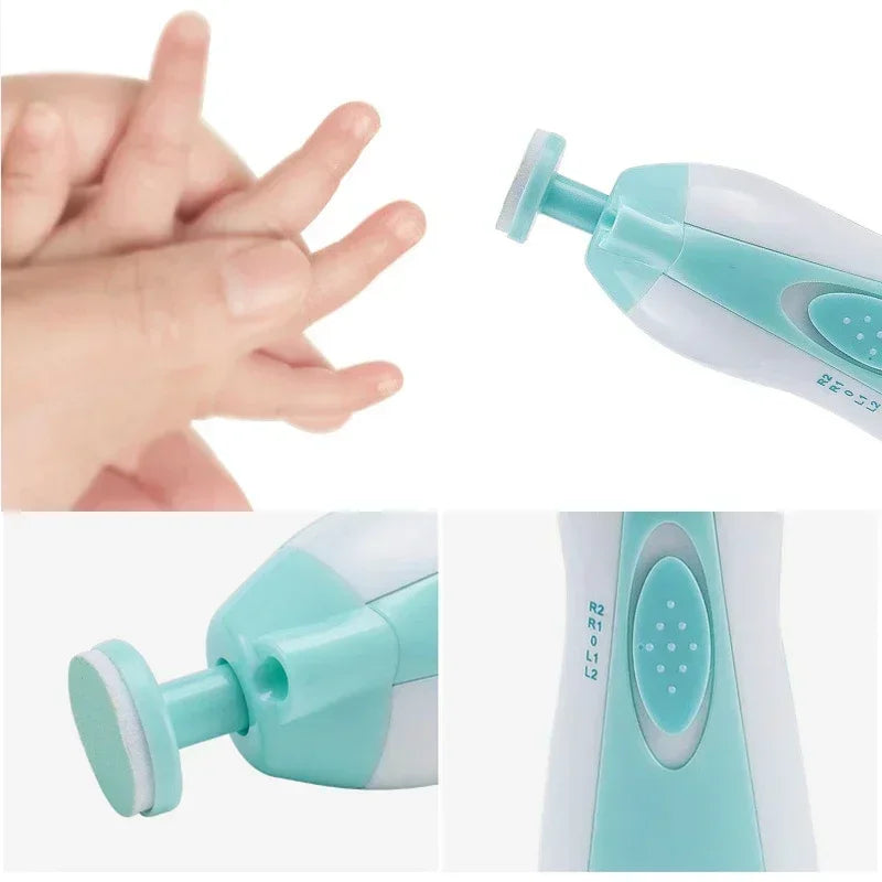 6 in 1 Safety Cutter Clipper for Toes Fingers Baby Nail Trimmer Electric No Sharp Claws Hurt Newborn Nail File Kit Manicure Set