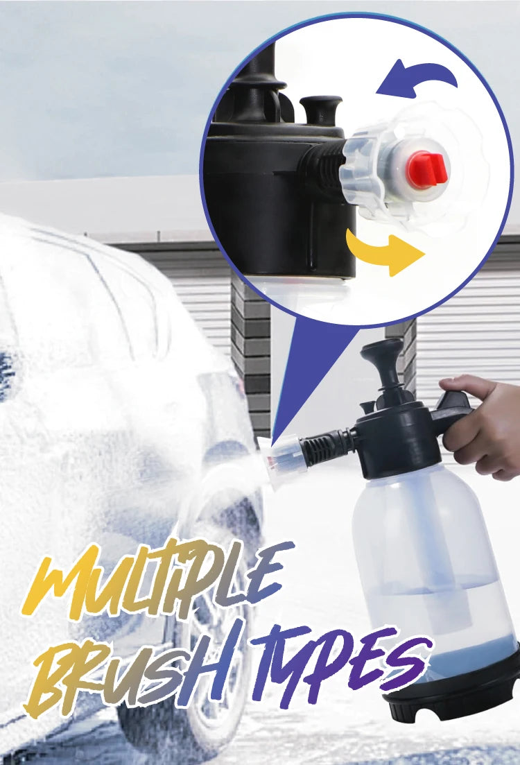 Continuous Hand Pump Pressure Sprayer, Hand held Garden Sprayer for Home, Lawn, Garden, Car Detailing and More, 2 L / 0.5 Gallon