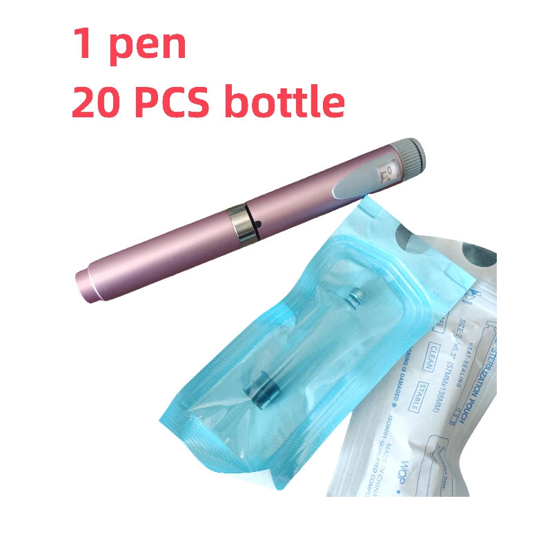 New pink tattoo pen magic pen card bottle 20 PCS fill bottle Magic pen Kit for light wrinkles tear troughs nasolabial folds fil