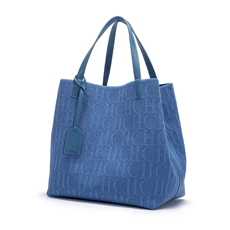 CH High-quality Temperament Ladies Handbag Handmade Large Capacity Women's Shoulder Bag Fashion Classic New Solid Color