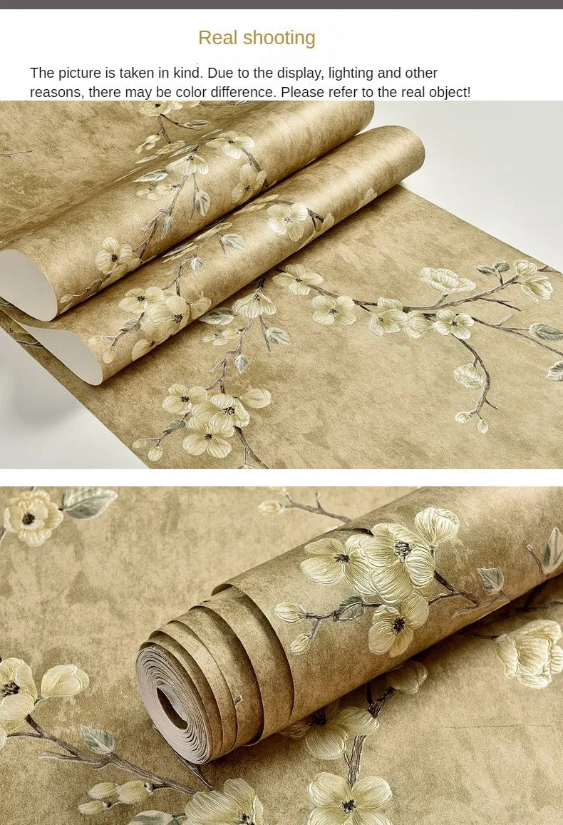 Floral Wallpaper Self-adhesive Warm Girl Bedroom 3d Thickening Wall Decoration Stickers Living Room Restaurant Sofa Background
