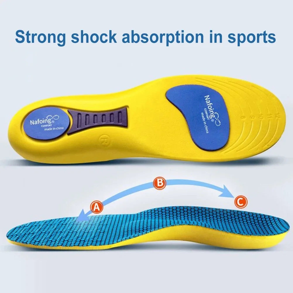 1 Pair New Sports Elasticity Insoles Elasticity Shock Absorption Breathable Running Insoles