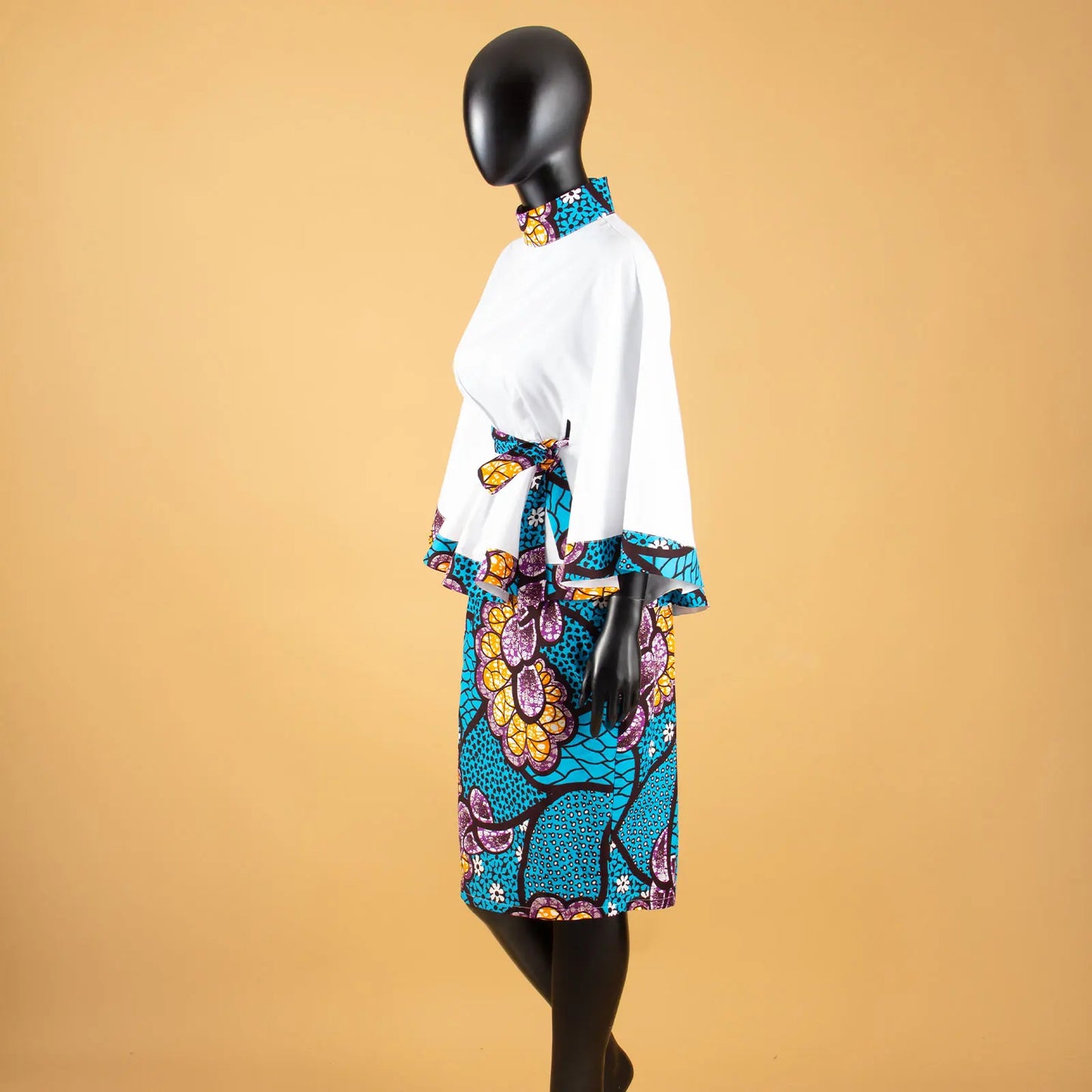 Women`s Casual African Clothing Traditional Set Dashiki Print Shirt and Ankara Skirt 2 Piece Tribal Outfits S2026009