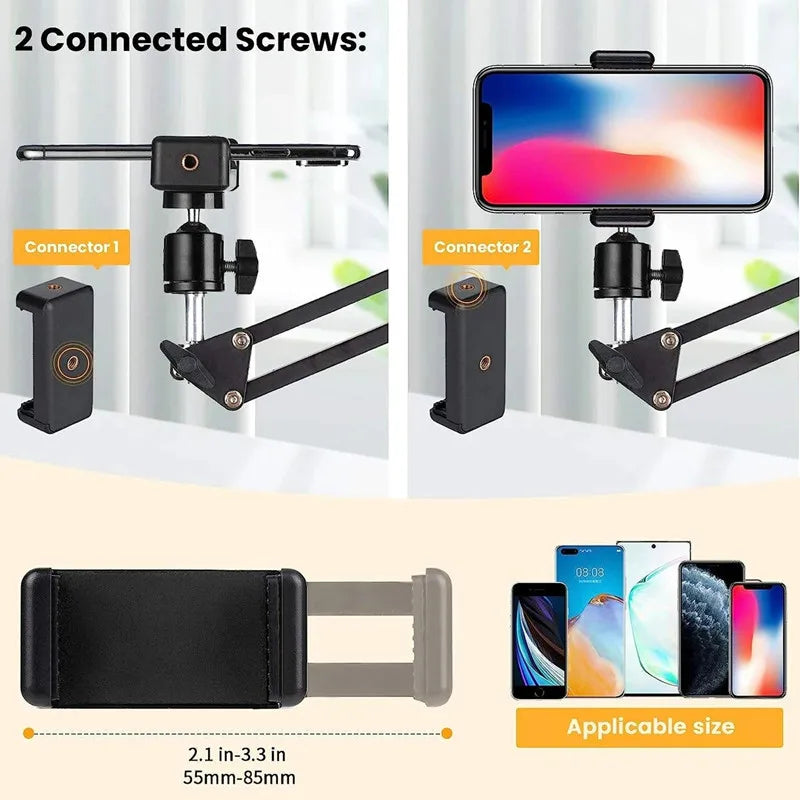 2025 NEW Flexible Arm Tripod For Phone Stand Table Folded Anchor 360° Rotation Online Desktop Laptop Video Live Shot Photography