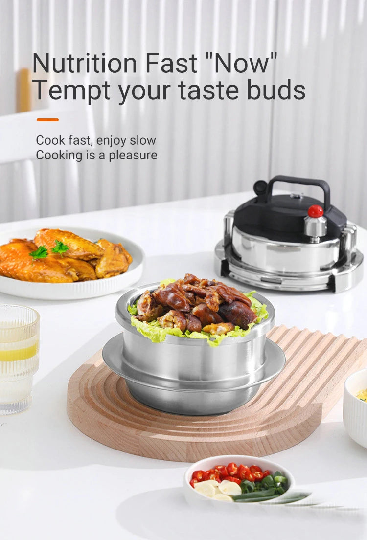 0.8-2L outdoor small pressure cooker camping 304 stainless steel portable kitchen rice cooker cooking tools pressure cooker