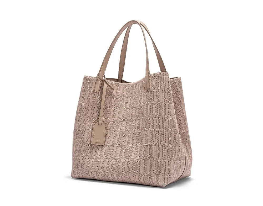 CH High-quality Temperament Ladies Handbag Handmade Large Capacity Women's Shoulder Bag Fashion Classic New Solid Color