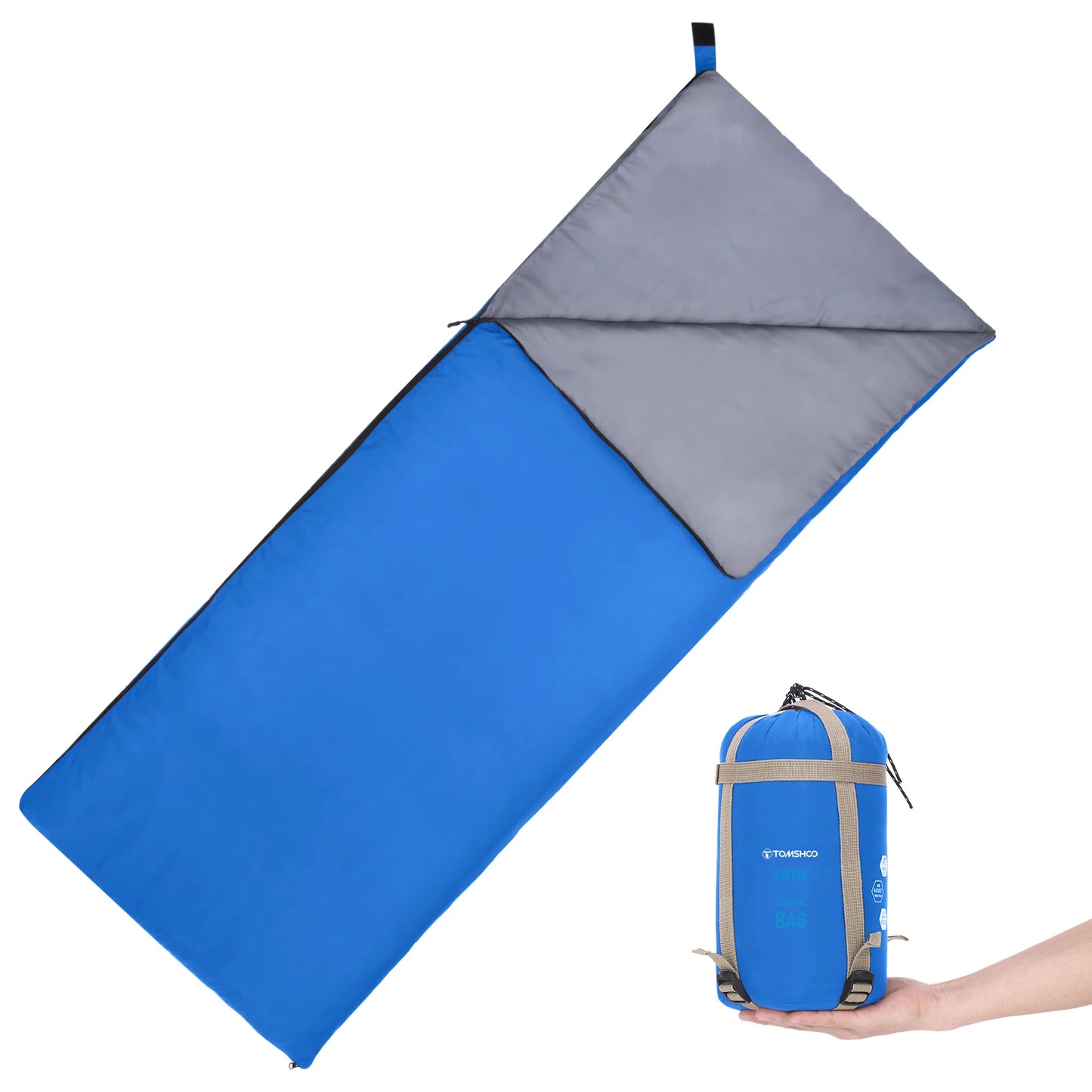 Tomshoo Ultralight Sleeping Bag for Adults 3 Season Outdoor Envelope Sleeping Bag for Camping Backpacking Travel Hiking Supplies