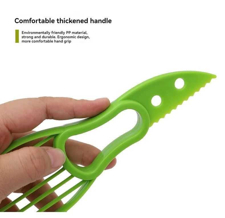 3 In 1 Avocado Slicer Shea Corer Butter Fruit Peeler Cutter Pulp Separator Plastic Knife Kitchen Vegetable Tools Kitchen Gadgets