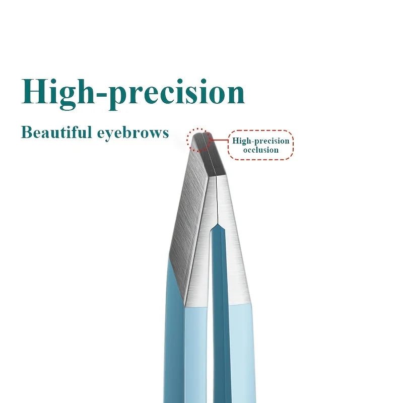 Stainless Steel Slanted Eye Brow Clips Eyelashes Removal Makeup Tools Eyebrow Tweezer Colorful Hair Beauty Fine Hairs Puller