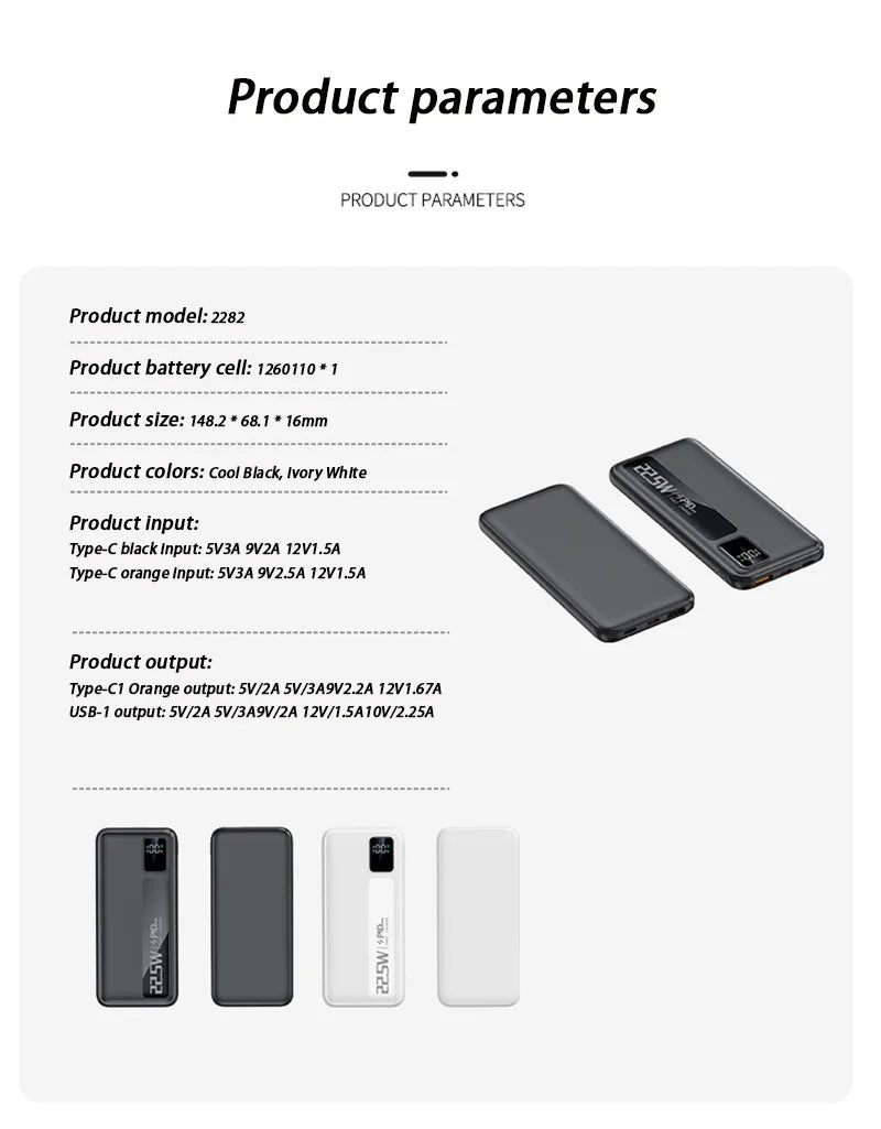 Xiaomi 200000mAh Large Capacity Super Fast Charging Power Bank Portable Charger Battery Pack Powerbank for iPhone Huawei Samsung