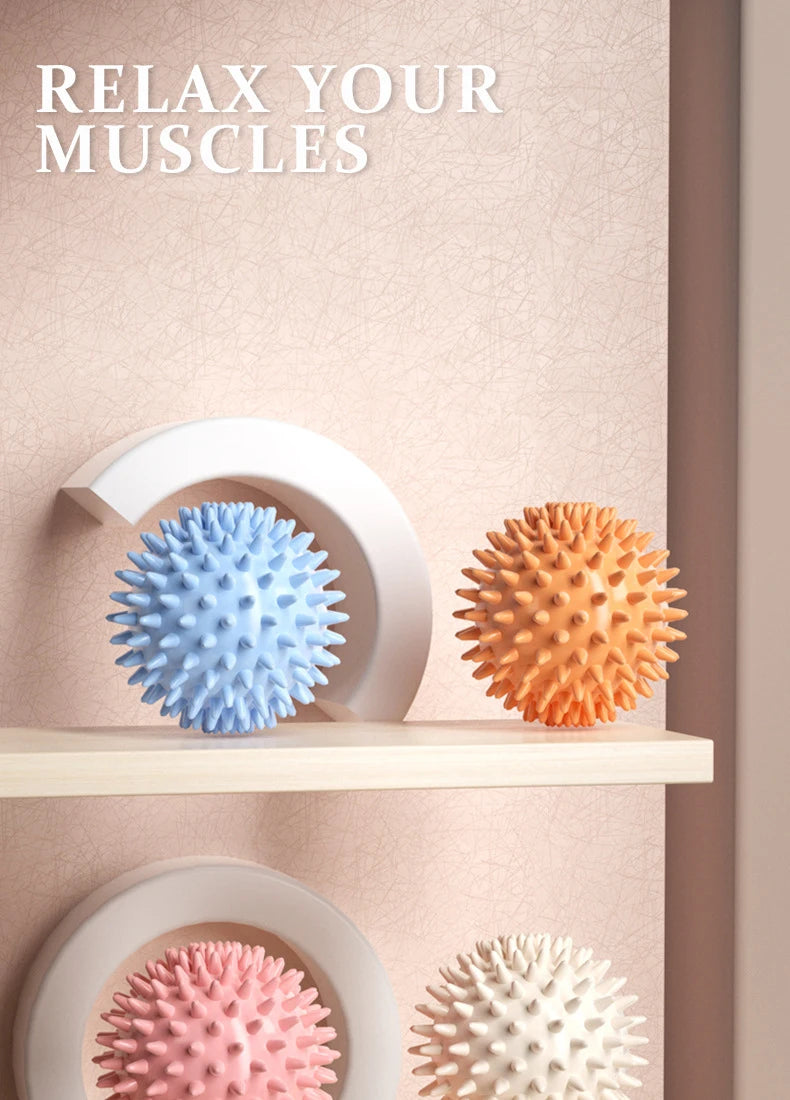 Durable PVC Spiky Massage Ball Trigger Point Sport Fitness Hand Foot Pain Relief Plantar Fasciitis Reliever Hedgehog Balls 6cm