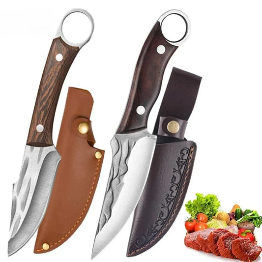 Kitchen Knives Meat Cleaver Slicing Fish Fruit Vegetables Butcher Boning Knife Wooden Handle Stainless Steel Chef Barbecue Knife