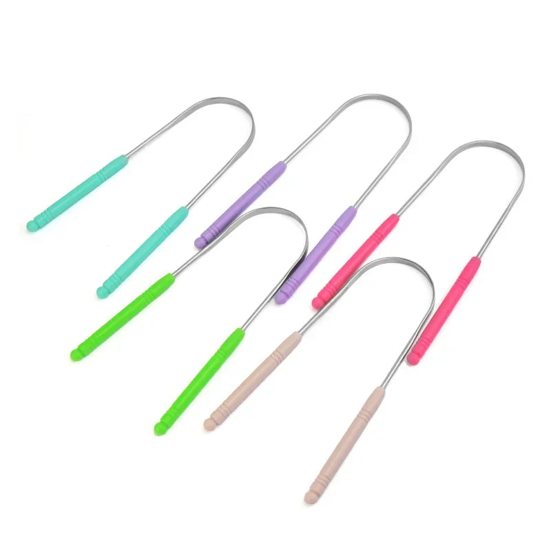 New Stainless Steel Tongue Scraper Oral Tongue Cleaner Brush Tongue Toothbrush Oral Hygiene High Quality Tounge Scraper