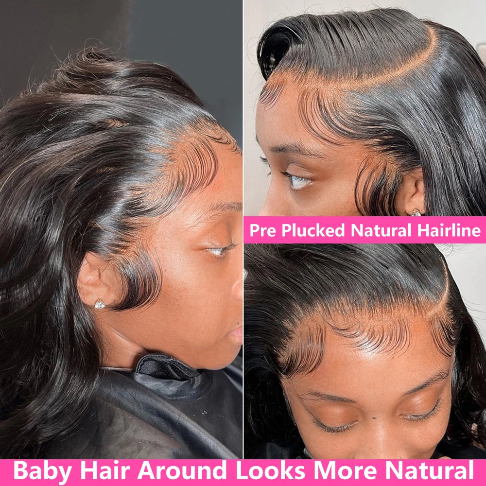13x4 Body Wave Lace Front Human Hair Wig 40 Inch 13x6 200 Density HD Transparent Lace Frontal Wig Brazilian For Women