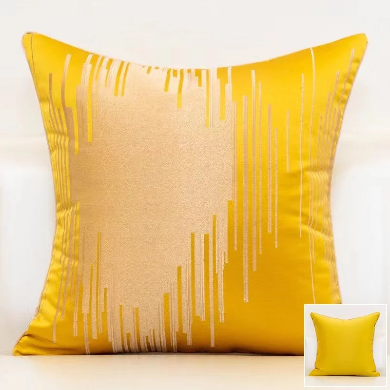 Stripe Jacquard Square Cushion Cover, Beige, Grey, Brown, Pillow Covers for Sofa, Car, Living Room, Hot Popular