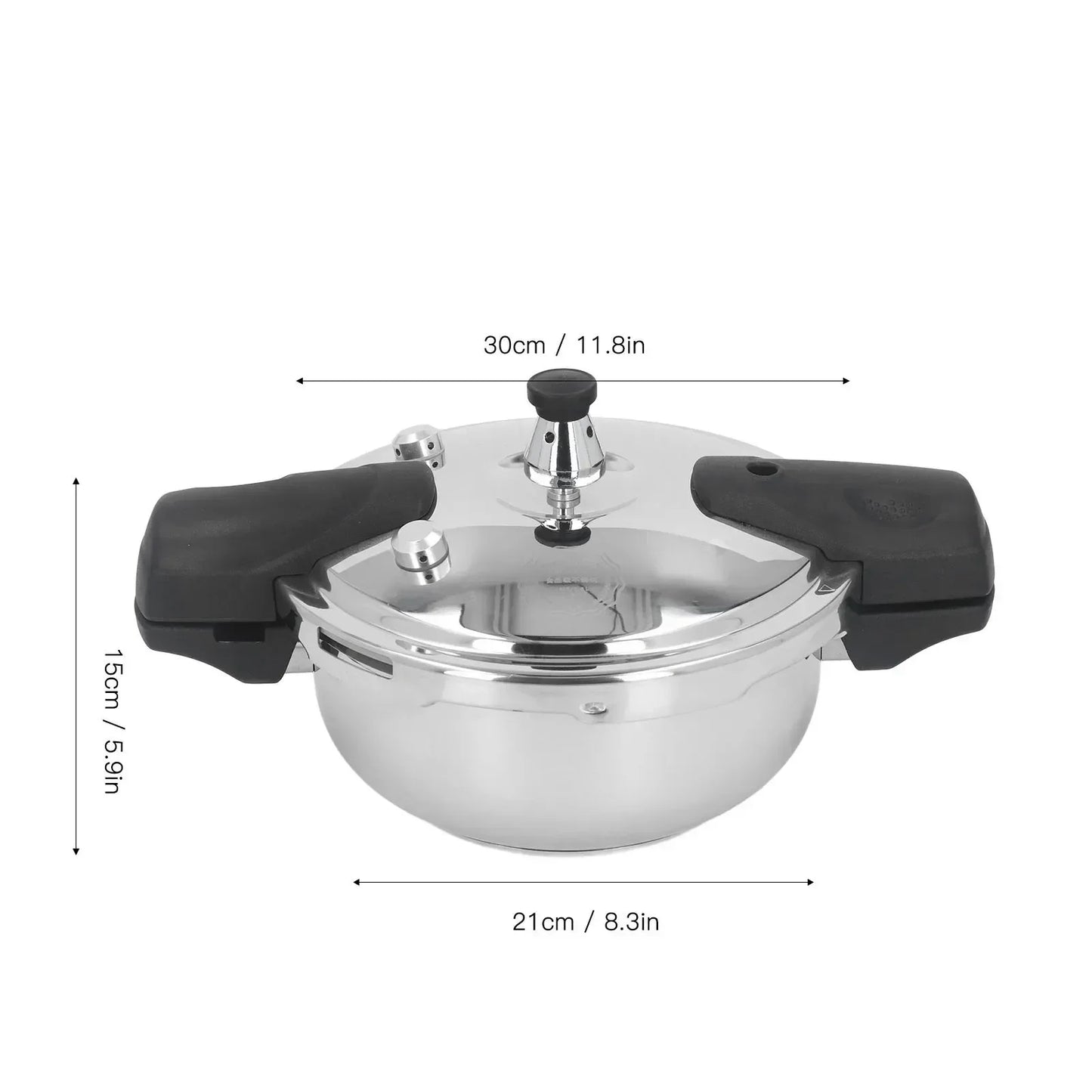 1.8L 18cm Pressure Cooker Stainless Steel  Safe Explosion Proof  Pressure Cooker Pot for Gas Stove Induction Cooker