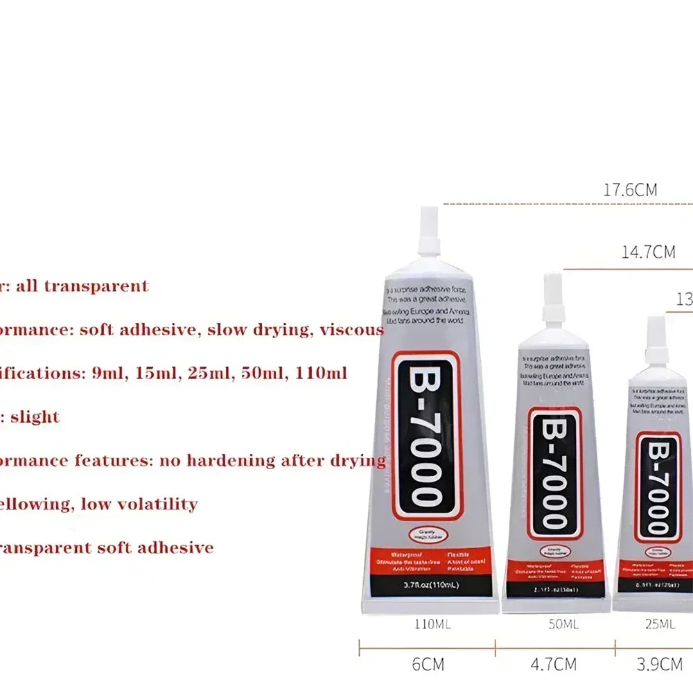 Car 15/50/110ml B-7000 Glue E-8000 Adhesive Epoxy Resin Repair Cell Phone Touch Screen Liquid Glue Jewelry Craft Adhesive Glue