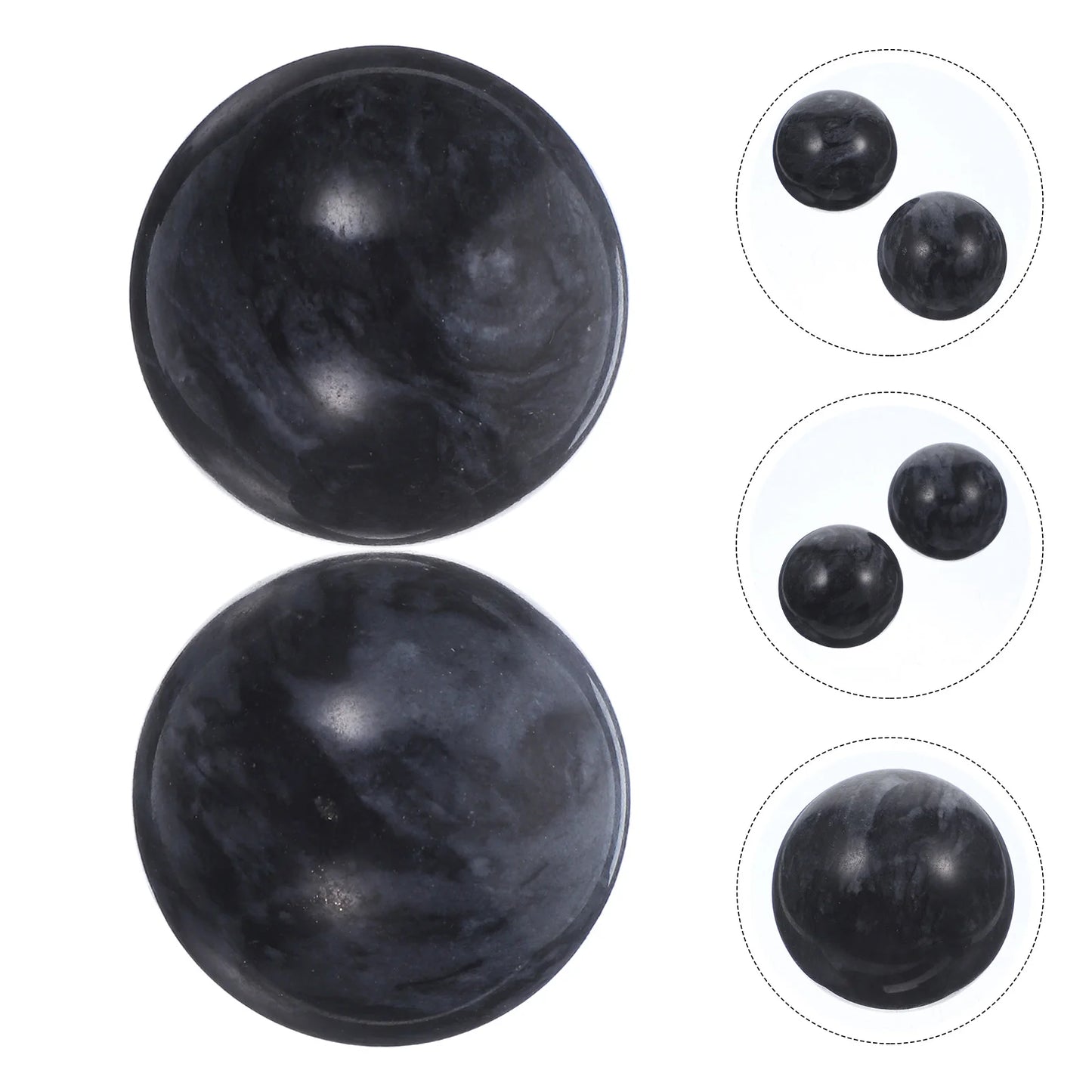 2 Pcs Jade Massage Balls Sports Gadget Hand Strengthening Exercise for Elderly Chinese Health Heating