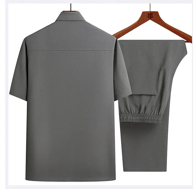 Shirts + Pants 2025 summer 100% Cotton linen Sportswear Men's Casual Sets Male Fashion Chinese style shirts and trousers M-4XL