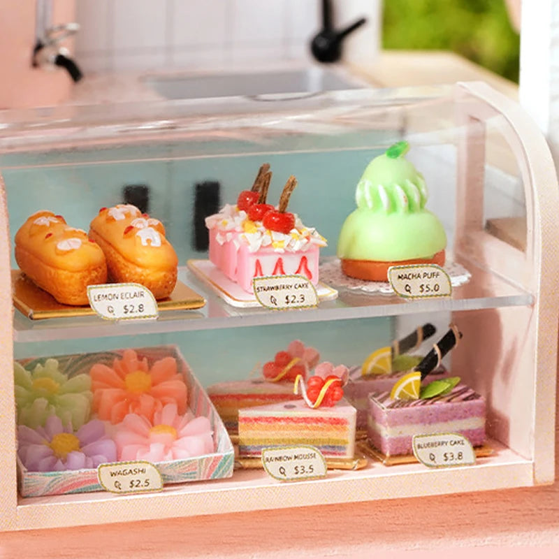 Wooden Miniature Doll House DIY Small House Kit 3D Puzzle Assemble Building Model Home Bedroom Decoration With Furniture Gifts