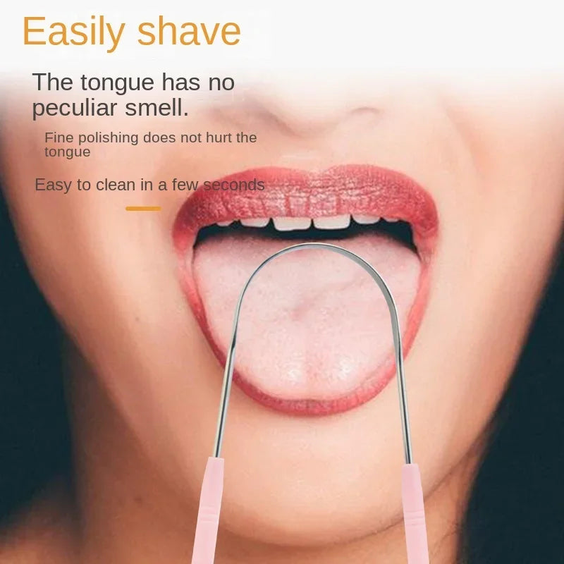 New Stainless Steel Tongue Scraper Oral Tongue Cleaner Brush Tongue Toothbrush Oral Hygiene High Quality Tounge Scraper