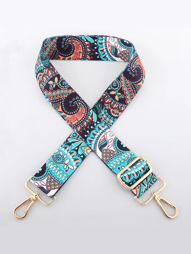 Stylish Colorful Ethnic Wind Wide Shoulder Strap Ladies Bag Accessories Adjustable Single Crossbody Straps