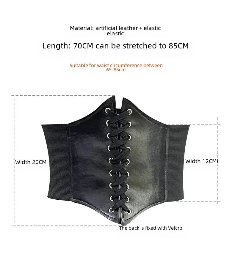Elastic Loose Ladies Waist Belt Summer Versatile Decoration Dress Western Suit Coat Wide Waist Sealing Band Outerwear