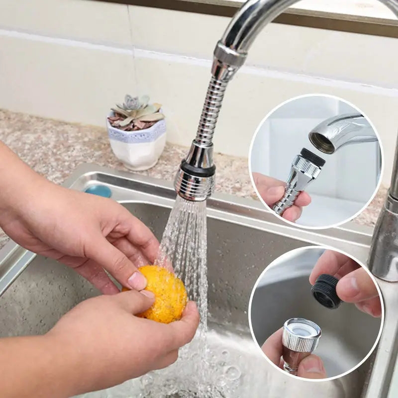 360 ° Adjustment Kitchen Sink Faucet Extender Filter Spray Dual-mode Water-saving Pressurizer for Household Bathroom Gadget