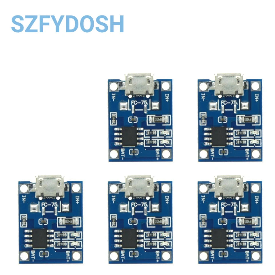 5/10PCS Type-c Micro Mini USB 5V 1A 18650 TP4056 Lithium Battery Charger Module Charging Board With Protection Dual Functions