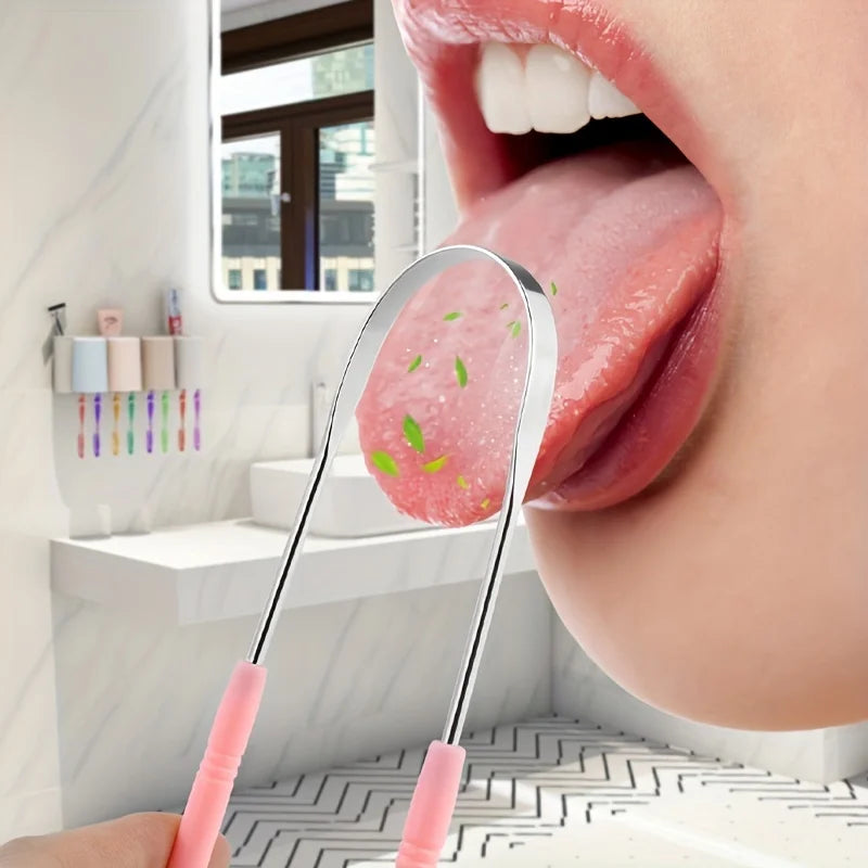 New Stainless Steel Tongue Scraper Oral Tongue Cleaner Brush Tongue Toothbrush Oral Hygiene High Quality Tounge Scraper