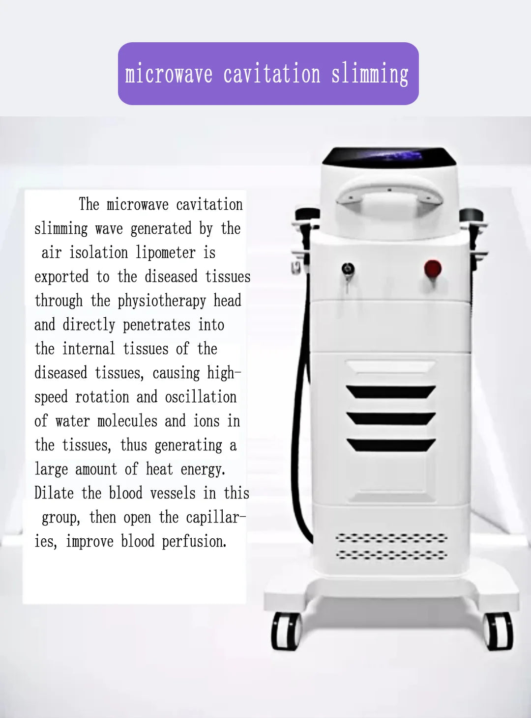 Multi-Functional 2 In 1 Release Fat Burning Skin Firming Body Shaping Negative Pressure Physiotherapy Slimming Machine Salon Spa