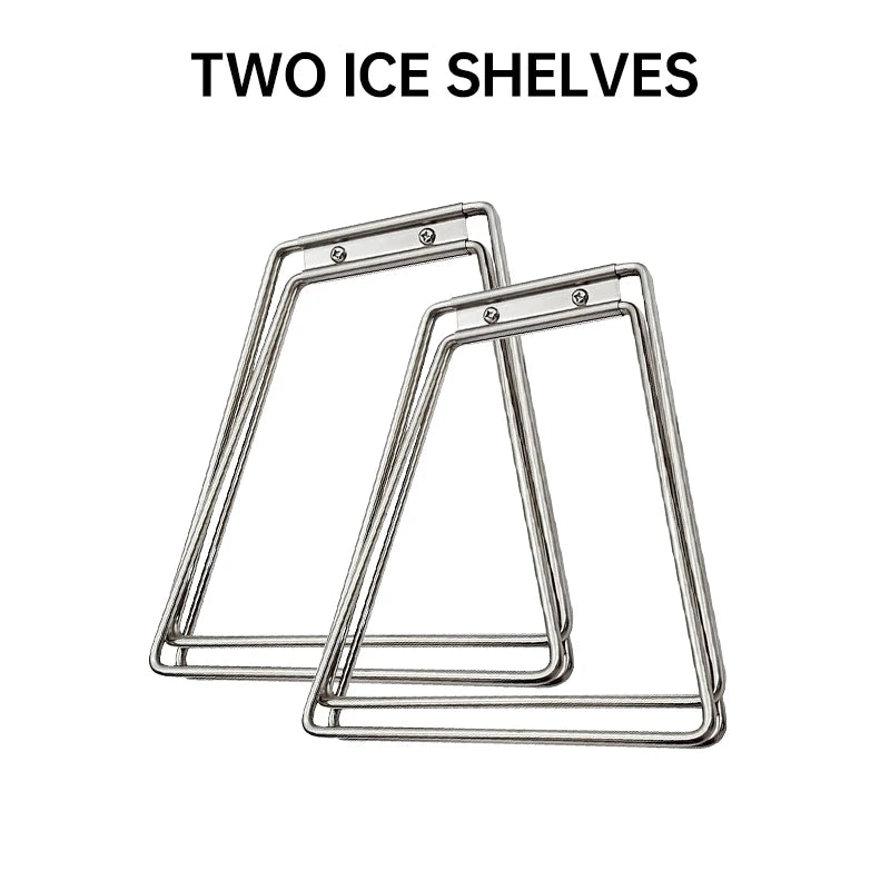 1/5PCS Stainless Steel Bracket Lightweight Foldable Cooler Bracket Camping Non-slip Picnic Barbecue Cooking Ice Bucket Rack