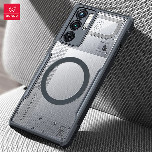 Xundd Magnetic Case For Nubia Red Magic 9 Pro 9S Pro Plus Case,Airbag Shockproof Shell Camera Protection 360 Rotation Stand Case