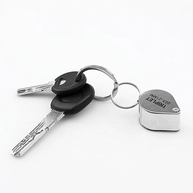 Folding Jewelry Loupe Portable Magnifying Glass Pocket Size Lovely Jewelry Magnifier Glasses 30X Magnification Metal