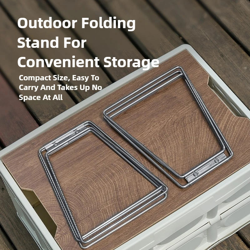 1/5PCS Stainless Steel Bracket Lightweight Foldable Cooler Bracket Camping Non-slip Picnic Barbecue Cooking Ice Bucket Rack