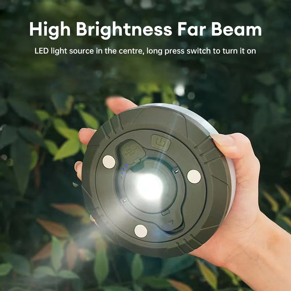 USB Rechargeable Camping Light Outdoor Tent Light XTE LED Flashlight with Magnet Hook 10 Meter Light Strip