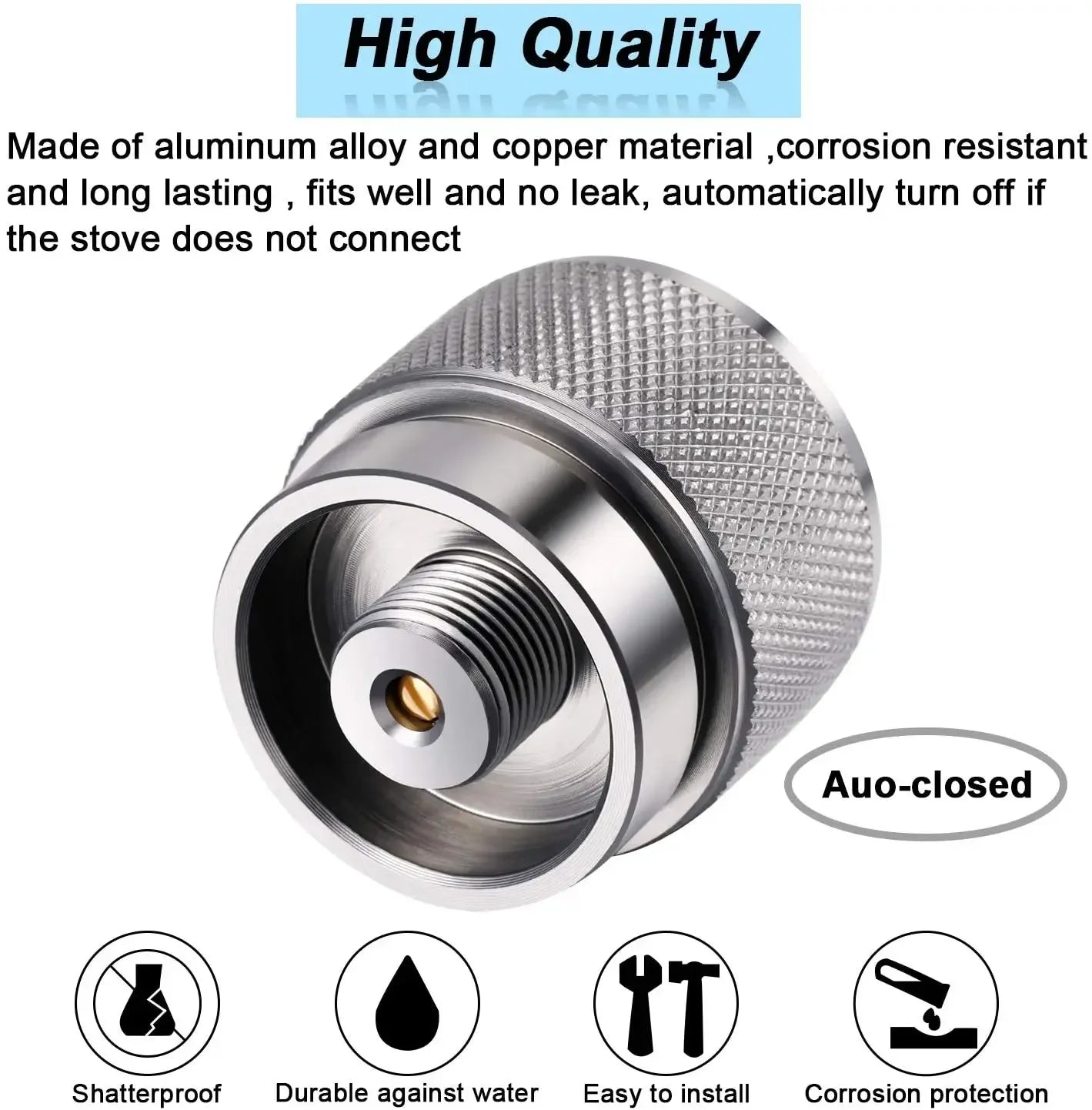 Propane Adapter Camping Gas Stove Adapter Converter Propane Valve Cylinder Canister Adapter for Outdoor Camping Gas Tank
